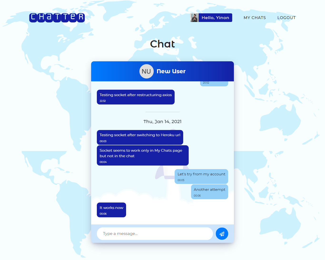 Desktop – Chat page