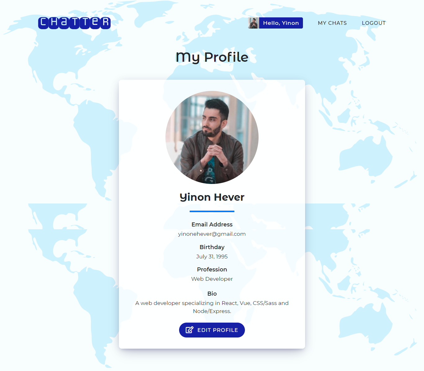 Desktop – Profile page
