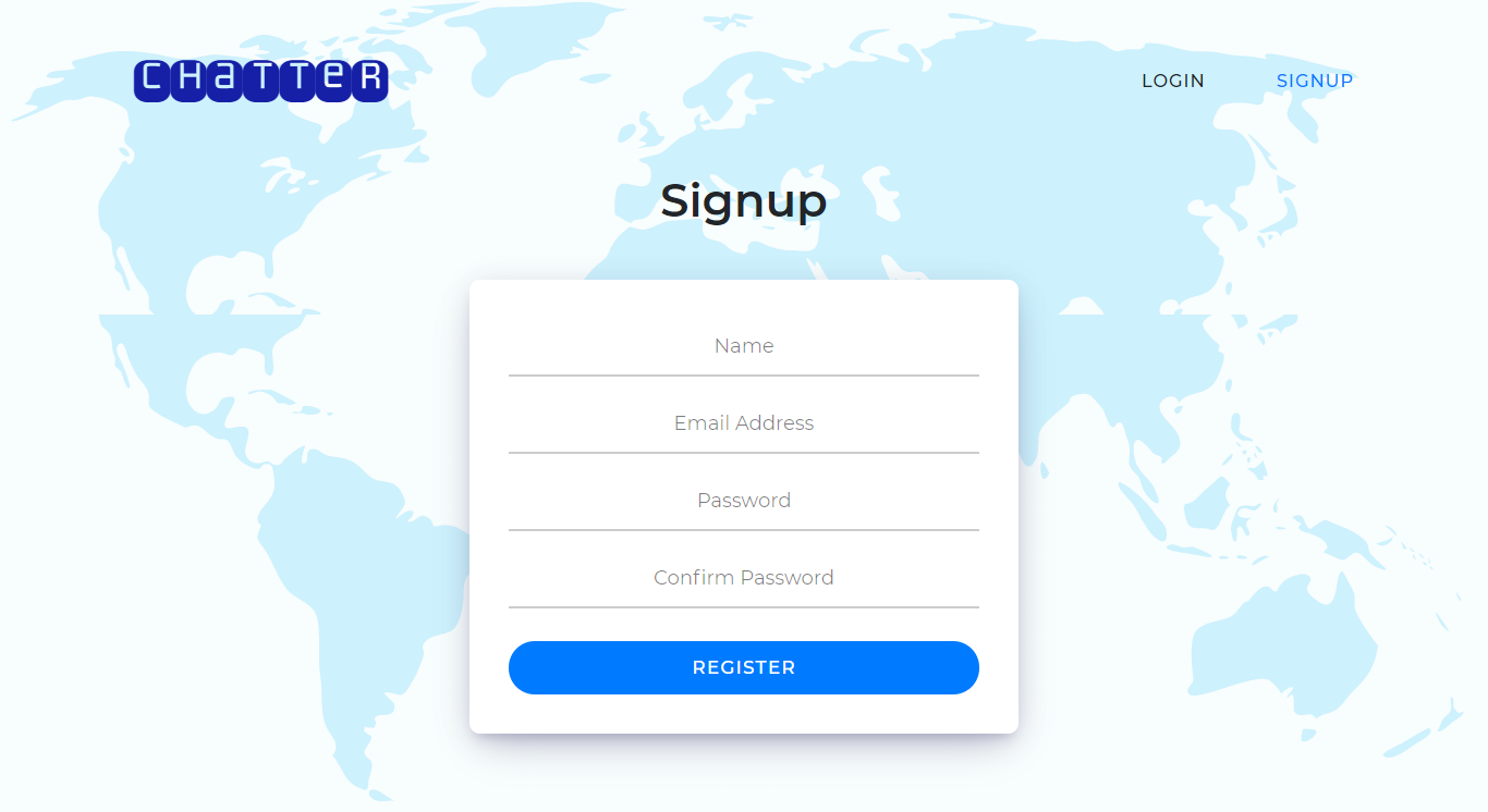 Desktop – Signup page