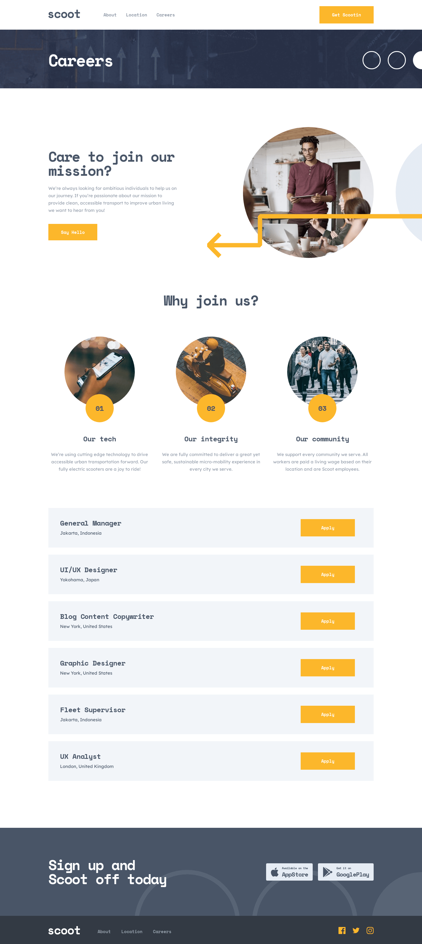 Desktop – Careers page